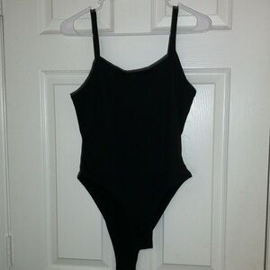 Black Bodysuit with Spaghetti Straps